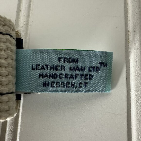 Eliza B. Men’s M 34-36 Code Flag Belt D-Ring Grosgrain Ribbon On Canvas Nautical - Picture 6 of 7